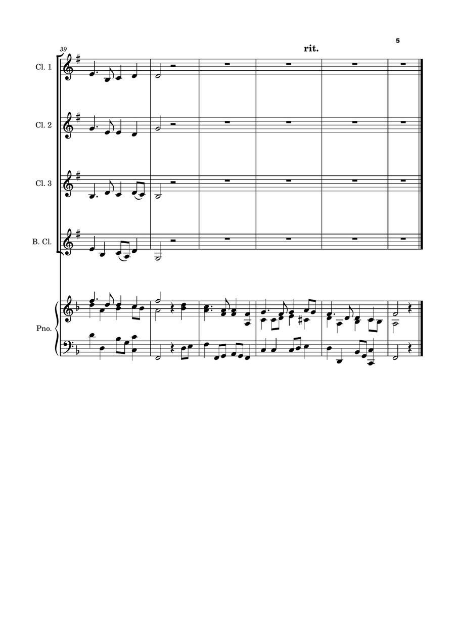 Five Christmas Songs for Clarinet Quartet - volume 3 Clarinet Quartet scores gallery preview page 6