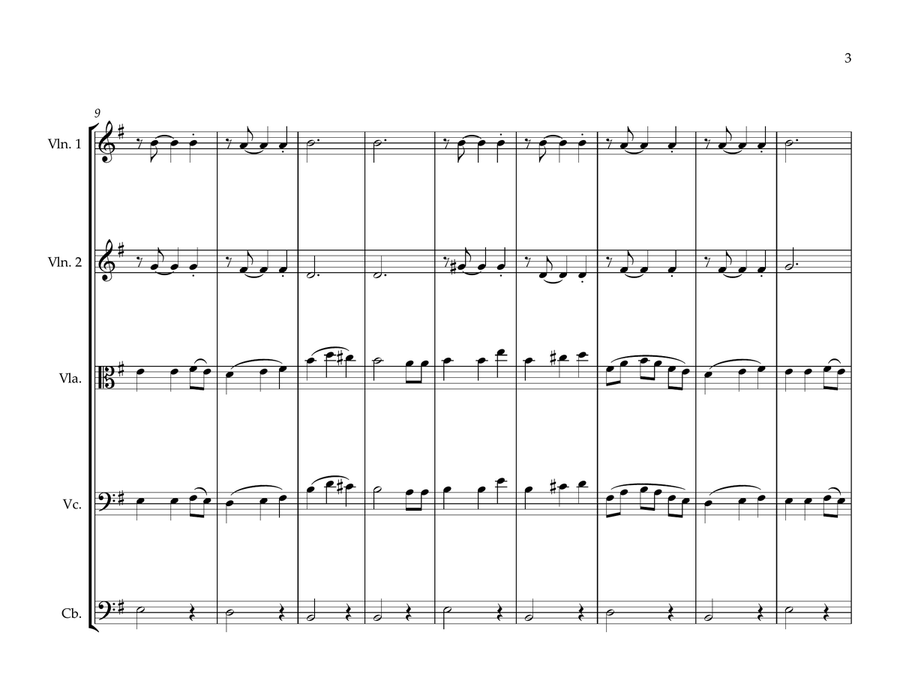 Tristonian Local Anthem for String Orchestra String Orchestra scores gallery preview page 3
