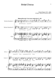 Bridal Chorus. R. Wagner - B. Sax. Duet and Piano. Score and Parts.