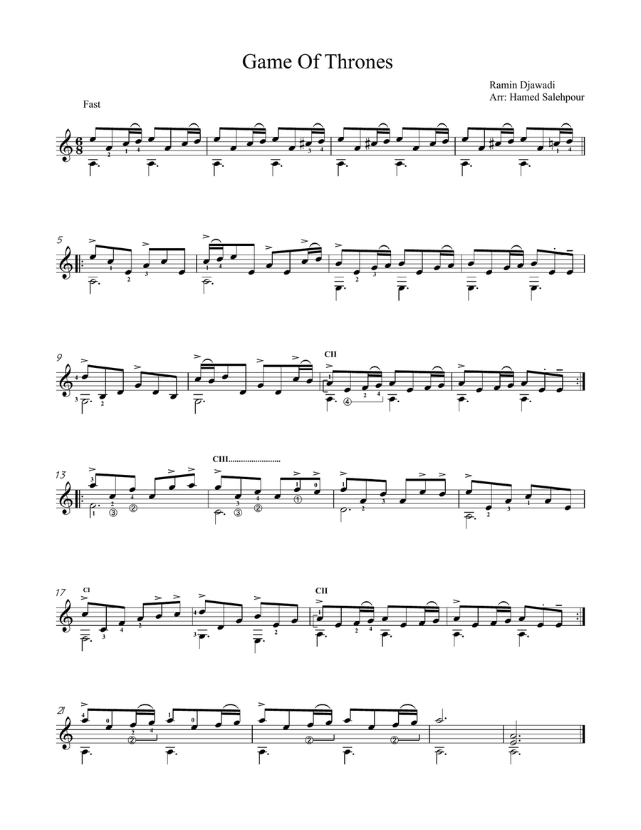 Game of Thrones Game of Thrones Piano, Vocal scores gallery preview page 1