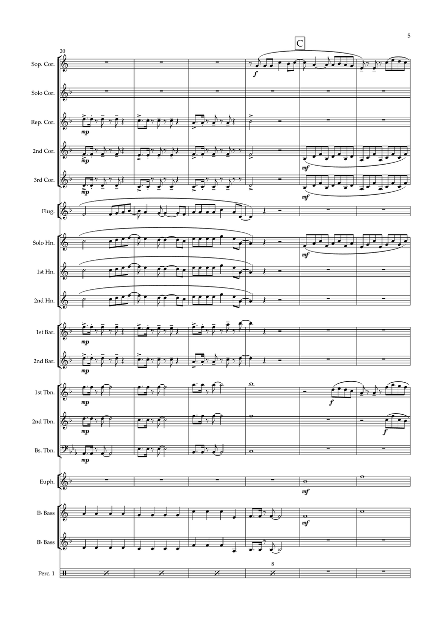 I Don't Wanna Wait Brass Band scores gallery preview page 5