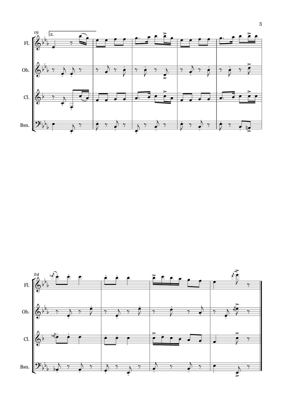 A Yarn of the Deep, Blue Sea Woodwind Quartet scores gallery preview page 3
