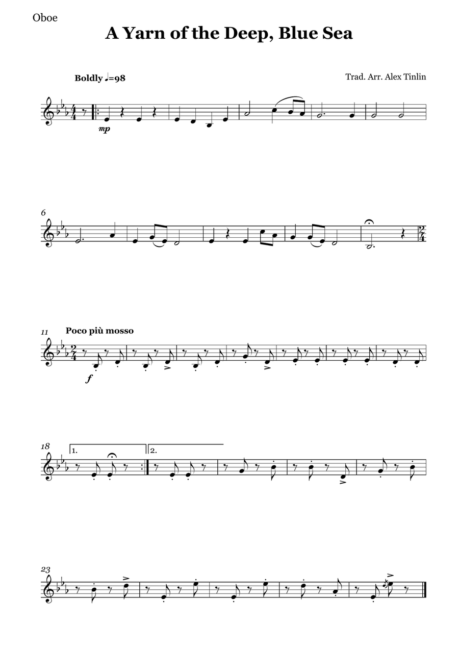 A Yarn of the Deep, Blue Sea Woodwind Quartet scores gallery preview page 4