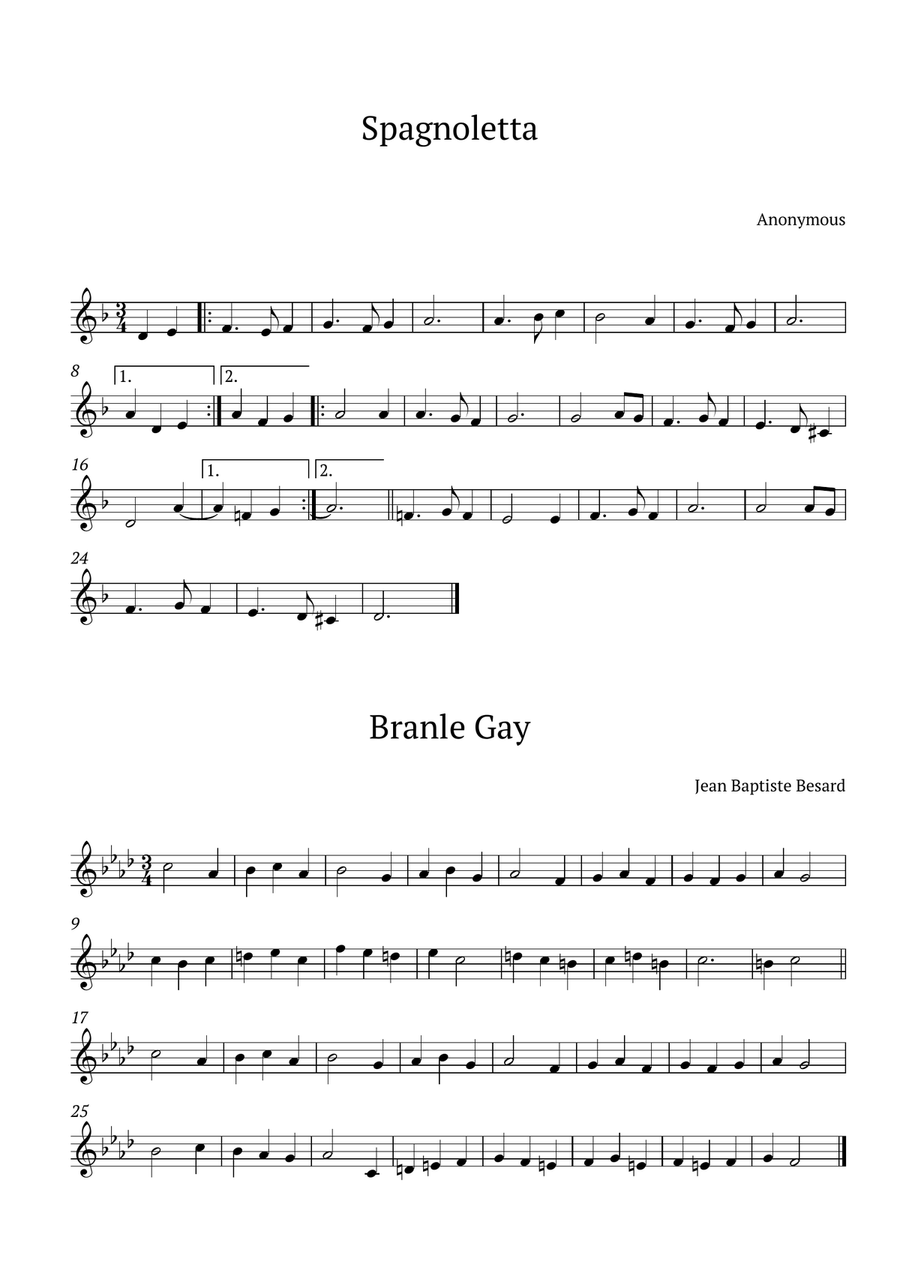 21 Renaissance Songs for Trumpet B-Flat Trumpet scores gallery preview page 1