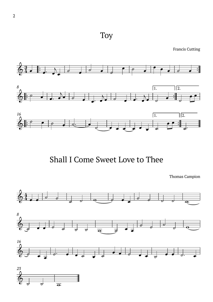 21 Renaissance Songs for Violin Violin Solo scores gallery preview page 2