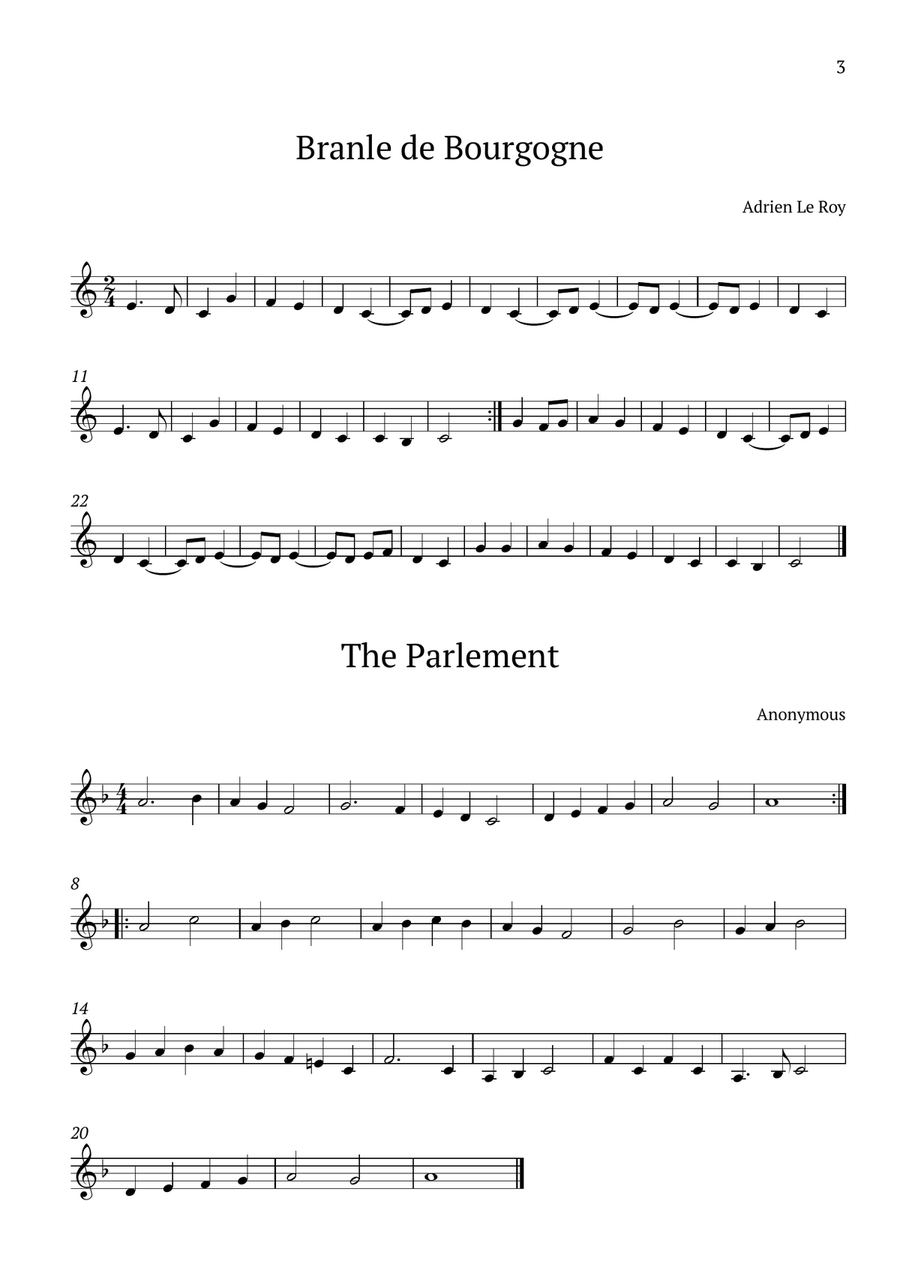 21 Renaissance Songs for Violin Violin Solo scores gallery preview page 3