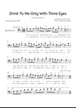 Drink To Me Only With Thine Eyes - Solo Euphonium in F Major With Lyrics & Chords