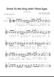 Drink To Me Only With Thine Eyes - Solo Piccolo in F Major With Lyrics & Chords