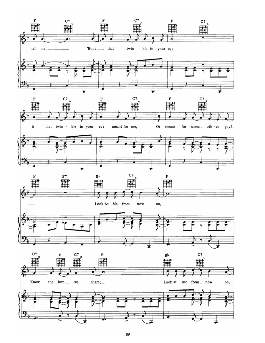 Look At Me Look At Me Piano, Vocal, Guitar scores gallery preview page 2