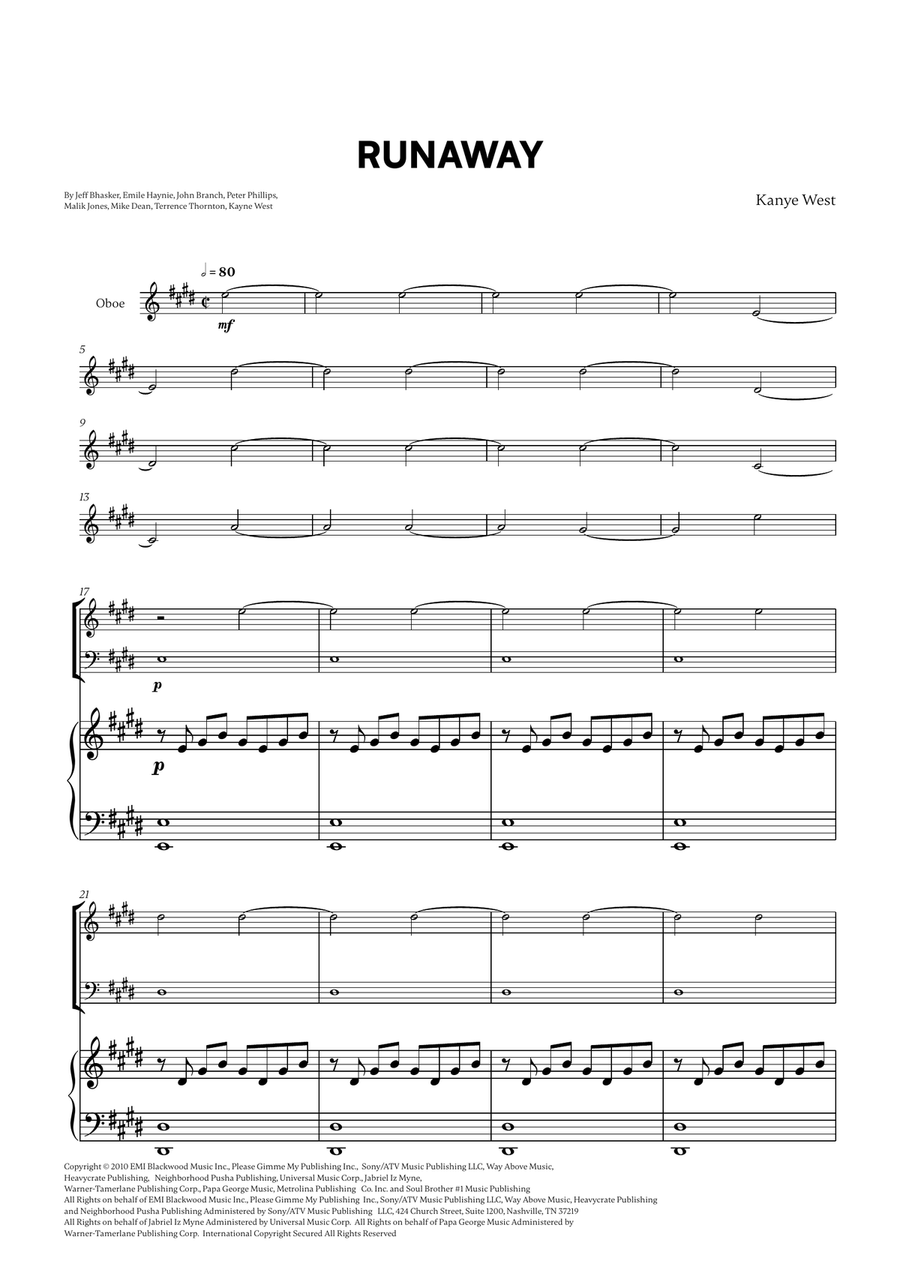 Runaway Runaway Woodwind Duet scores gallery preview page 1