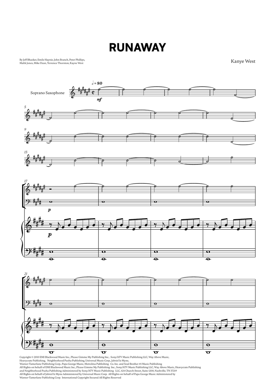 Runaway Runaway Trombone Duet scores gallery preview page 1