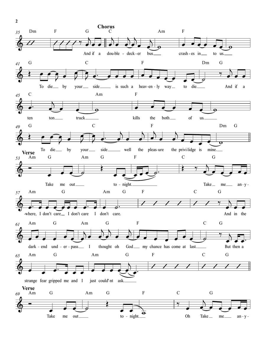 There Is A Light That Never Goes Out Acoustic Guitar scores gallery preview page 2