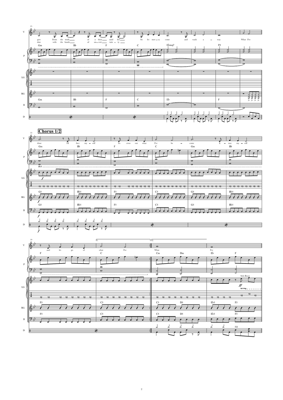 What I've Done Cover Band scores gallery preview page 2