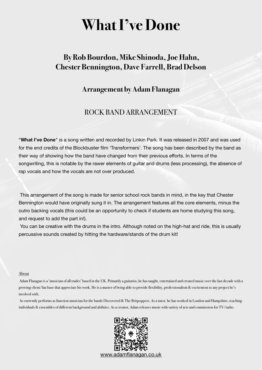 What I've Done Cover Band scores gallery preview page 5