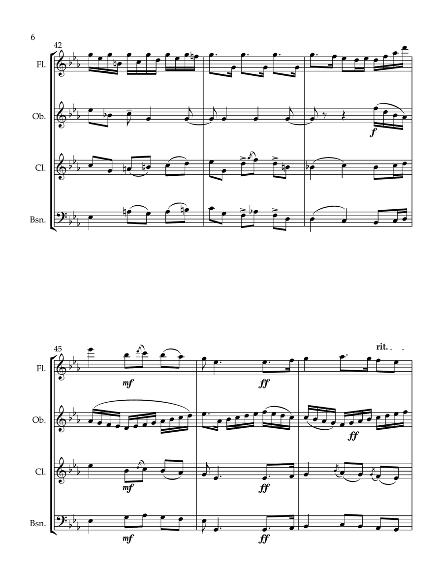 Air Ecossais op. 105 No.4 Woodwind Quartet scores gallery preview page 6