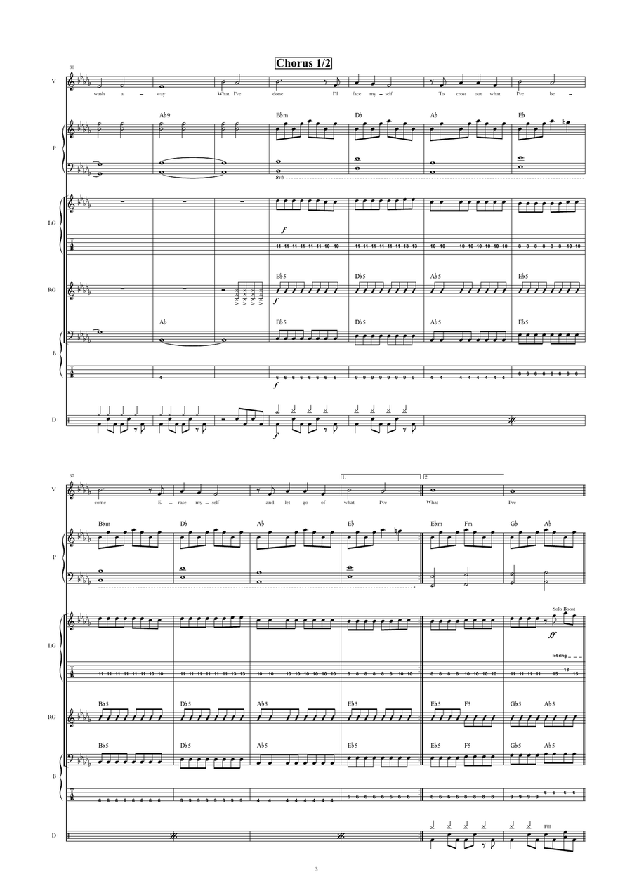 What I've Done Cover Band scores gallery preview page 3