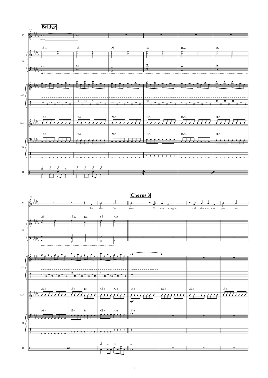 What I've Done Cover Band scores gallery preview page 4