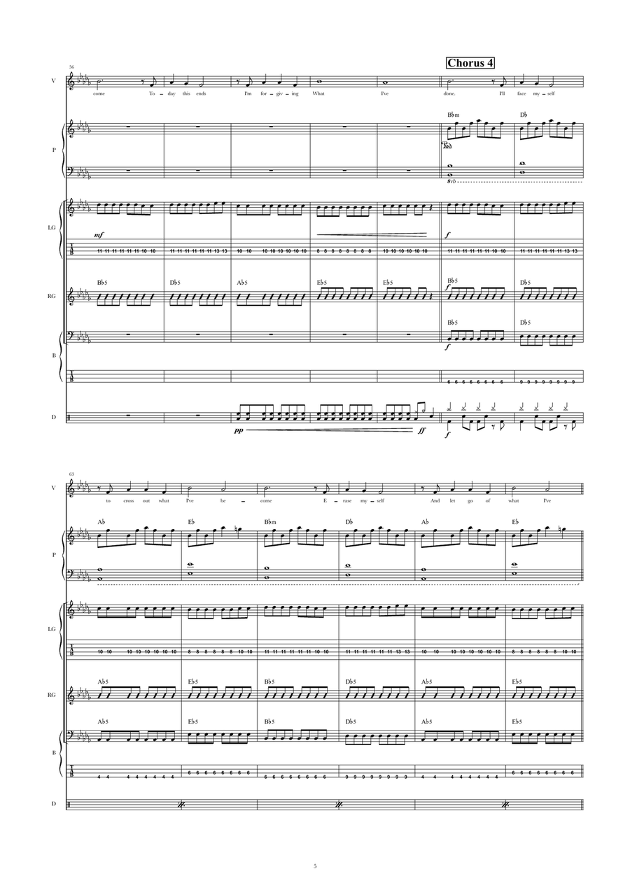 What I've Done Cover Band scores gallery preview page 5