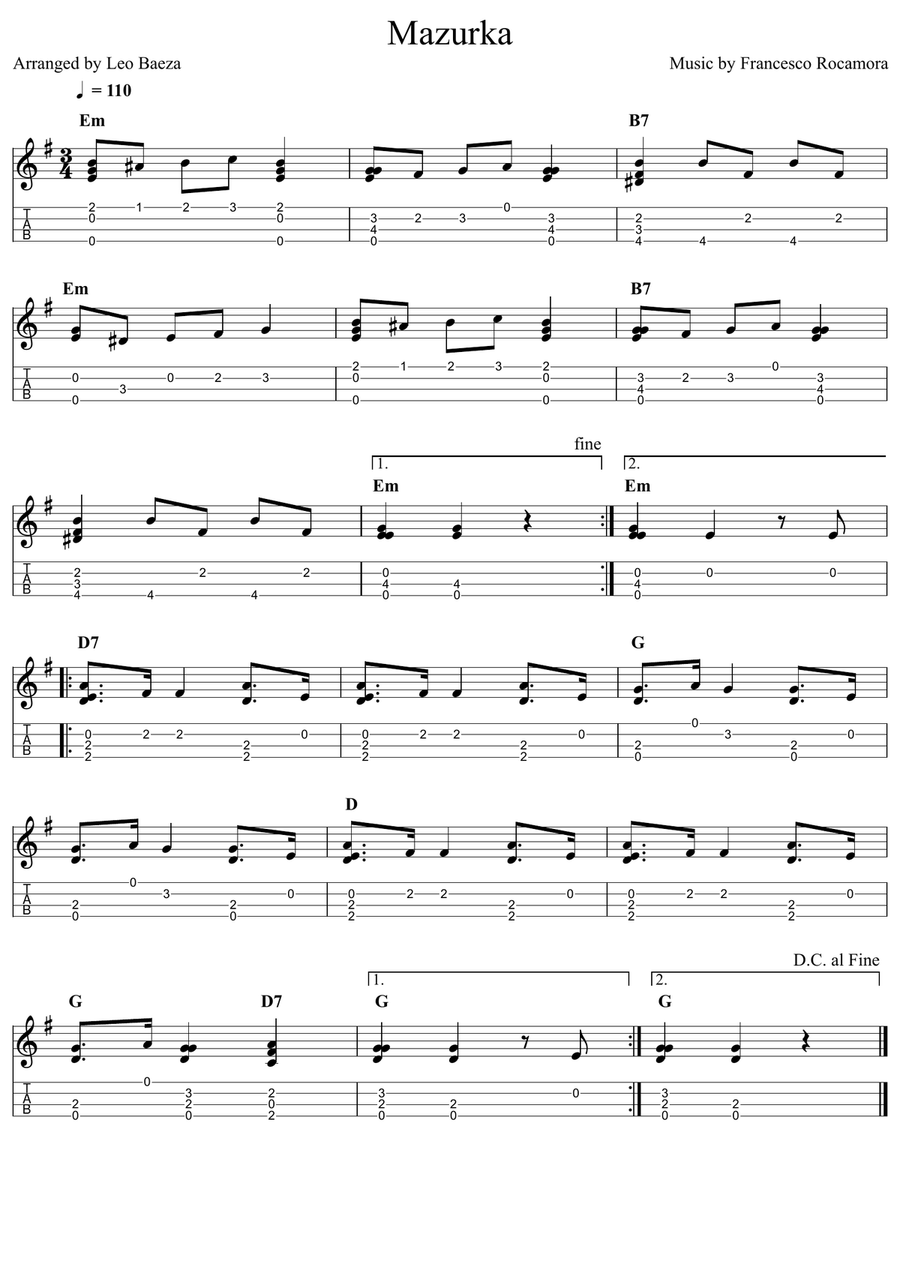Mazurca Mazurca Ukulele scores gallery preview page 1