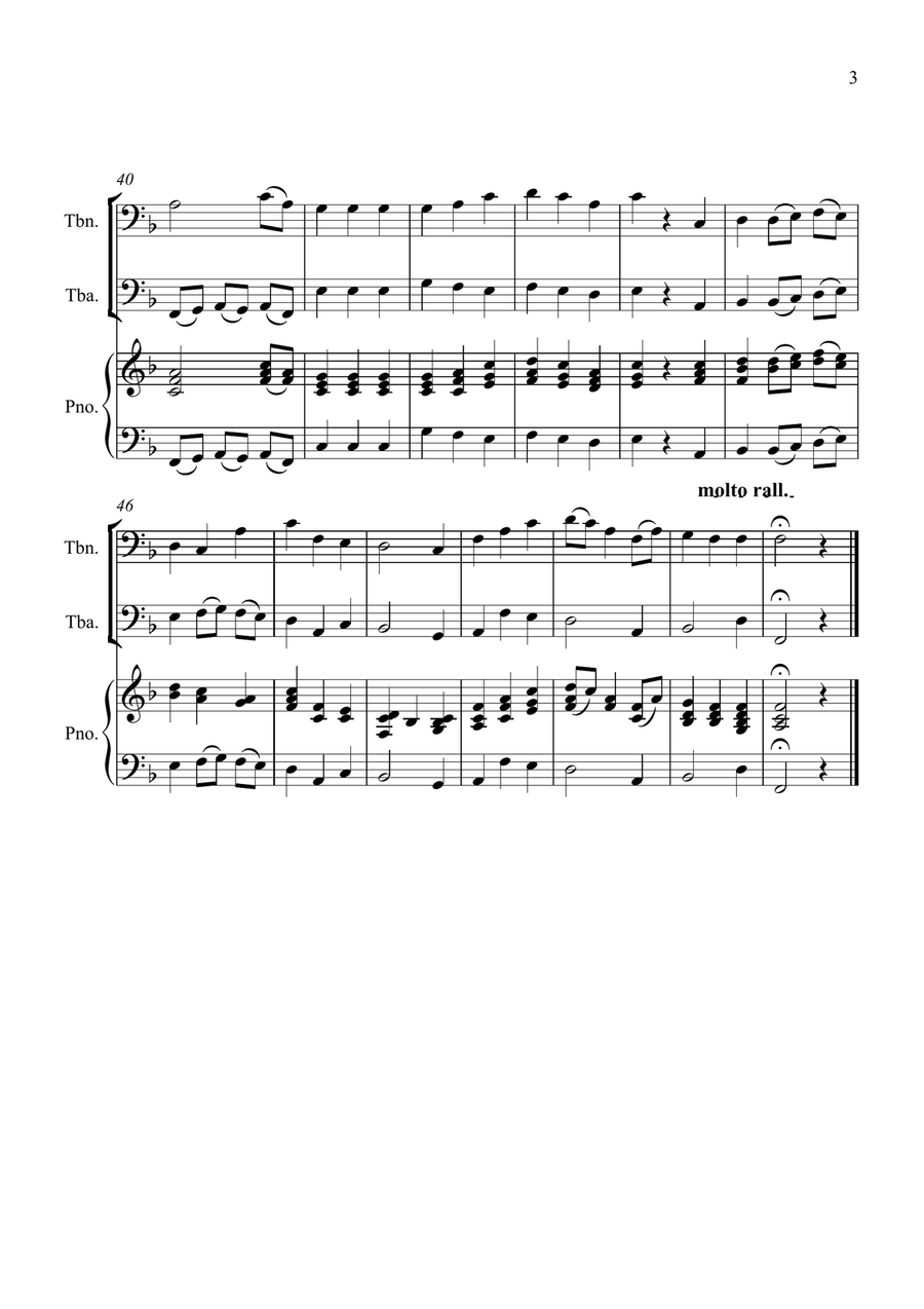 Be Thou My Vision for Trombone and Tuba Duet Brass Duet scores gallery preview page 3