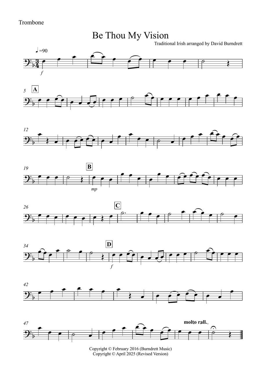 Be Thou My Vision for Trombone and Tuba Duet Brass Duet scores gallery preview page 4