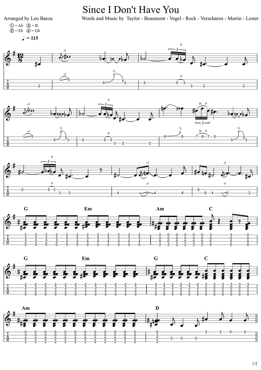 Since I Don't Have You Ukulele scores gallery preview page 1