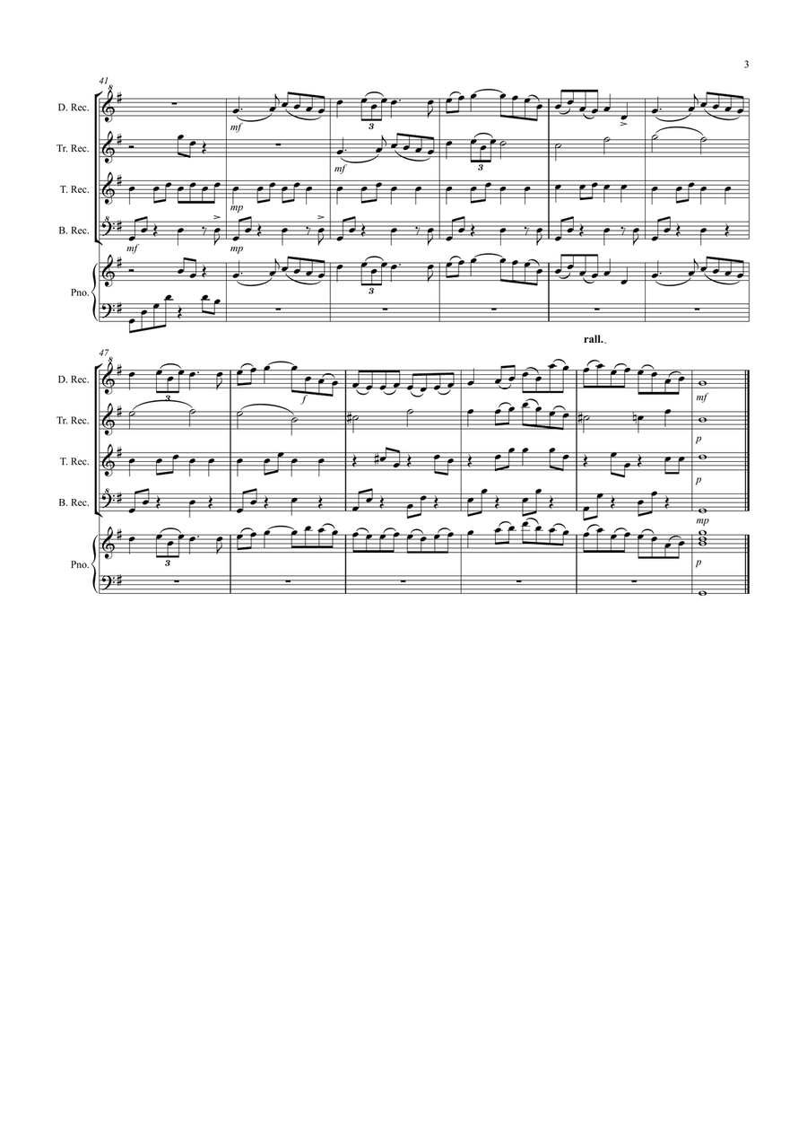 Intermezzo (Fantasia from Carmen) for Recorder Quartet by Georges Bizet Soprano Recorder - Digital Sheet Music page 3