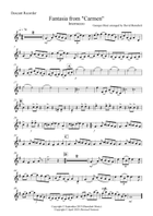 Intermezzo (Fantasia from Carmen) for Recorder Quartet Soprano Recorder scores gallery preview page 4