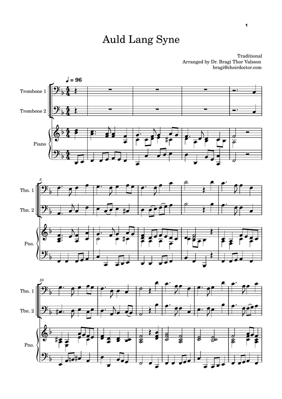 Five Christmas Songs for two Trombones - volume 3 Trombone Duet scores gallery preview page 2