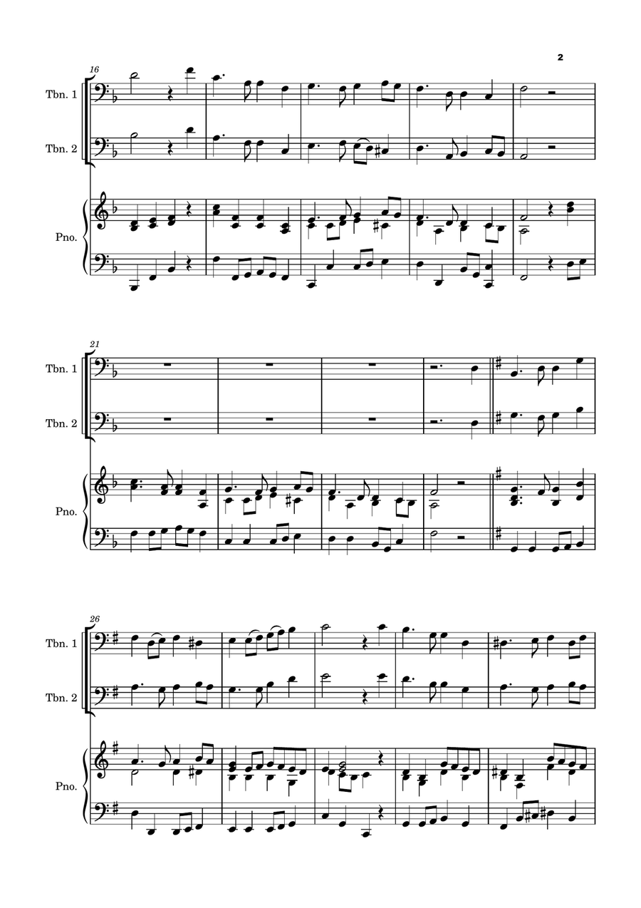 Five Christmas Songs for two Trombones - volume 3 Trombone Duet scores gallery preview page 3