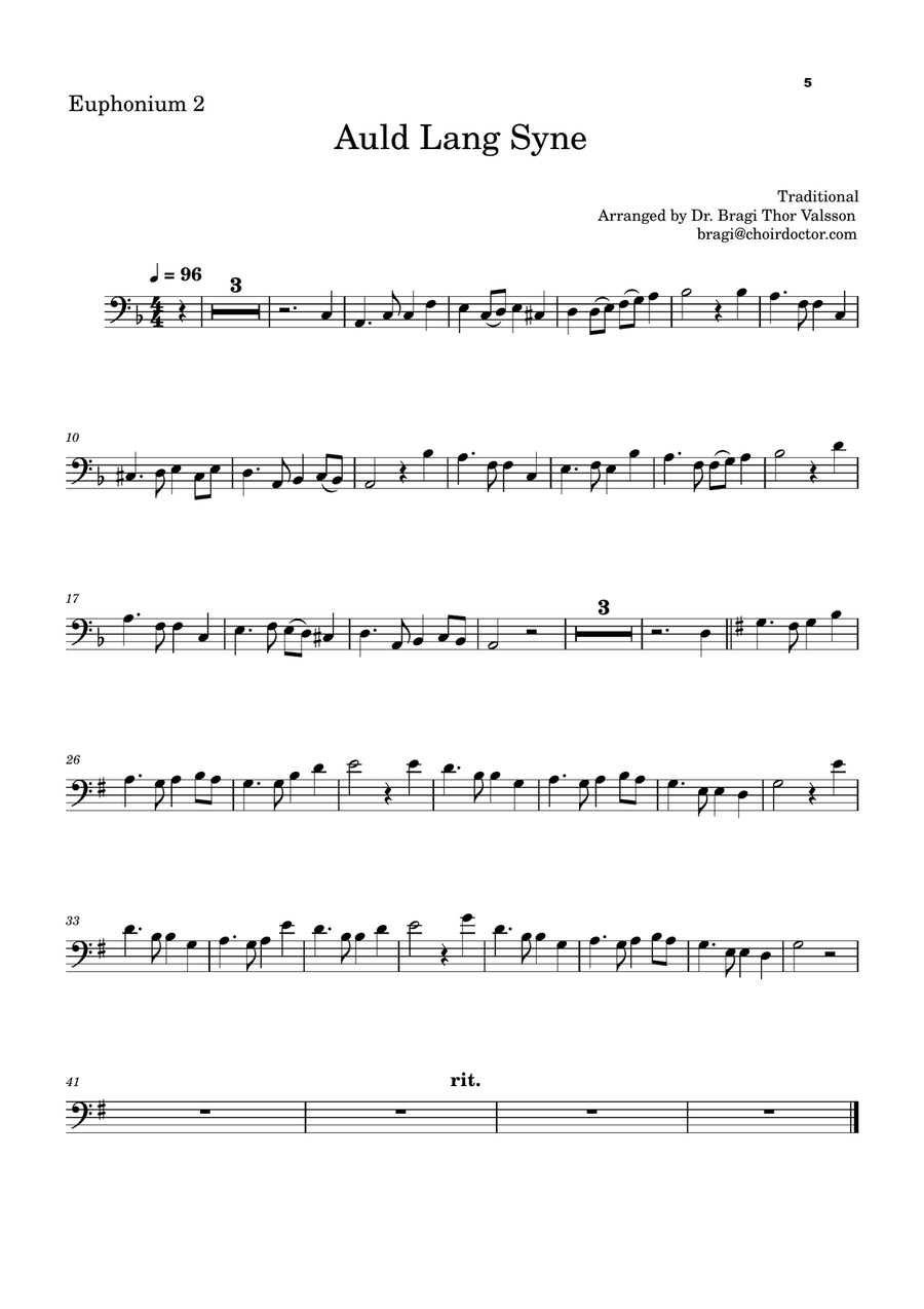Five Christmas Songs for two Euphoniums - volume 3 Brass Duet scores gallery preview page 6