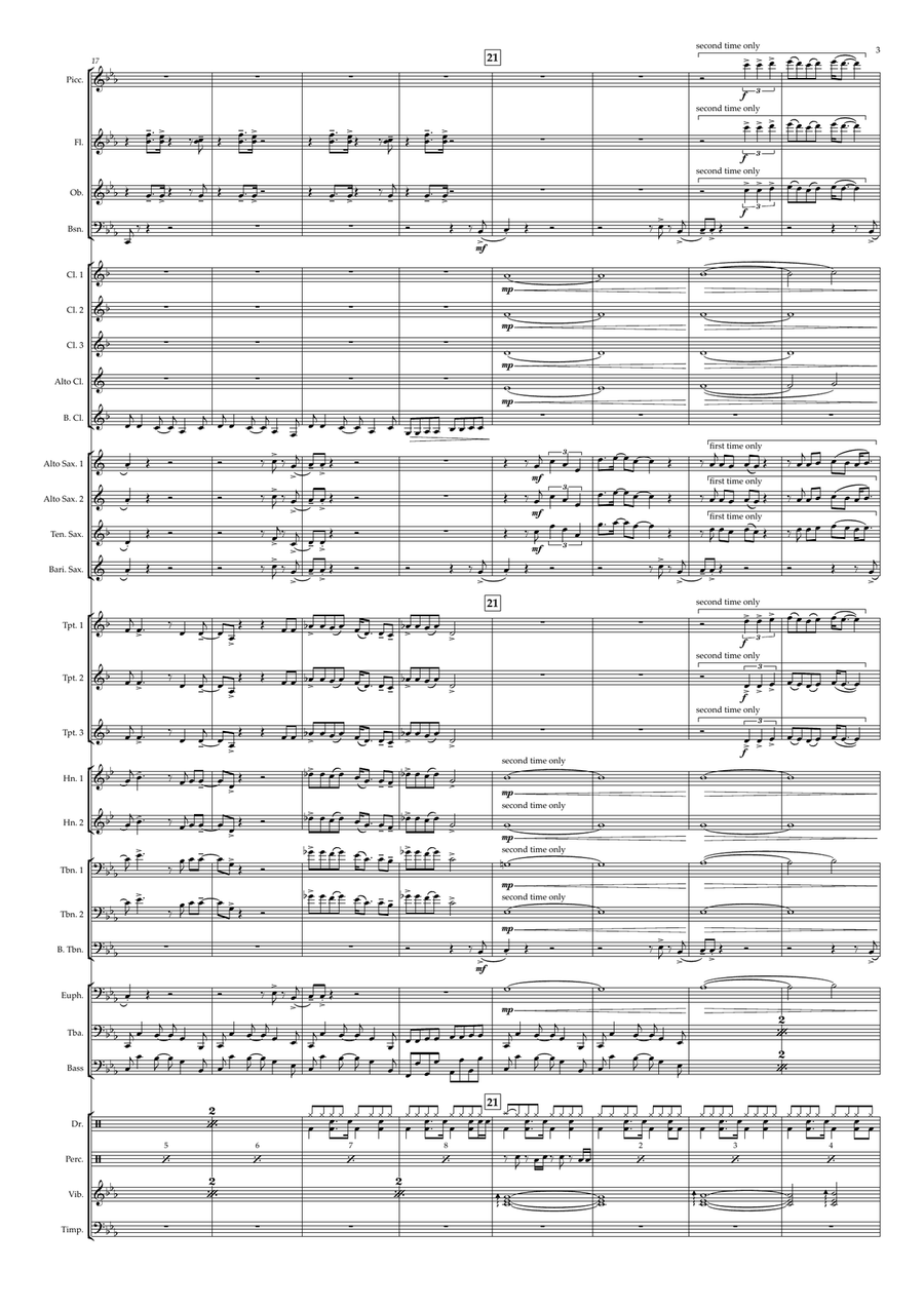 Moving On Up Concert Band scores gallery preview page 3