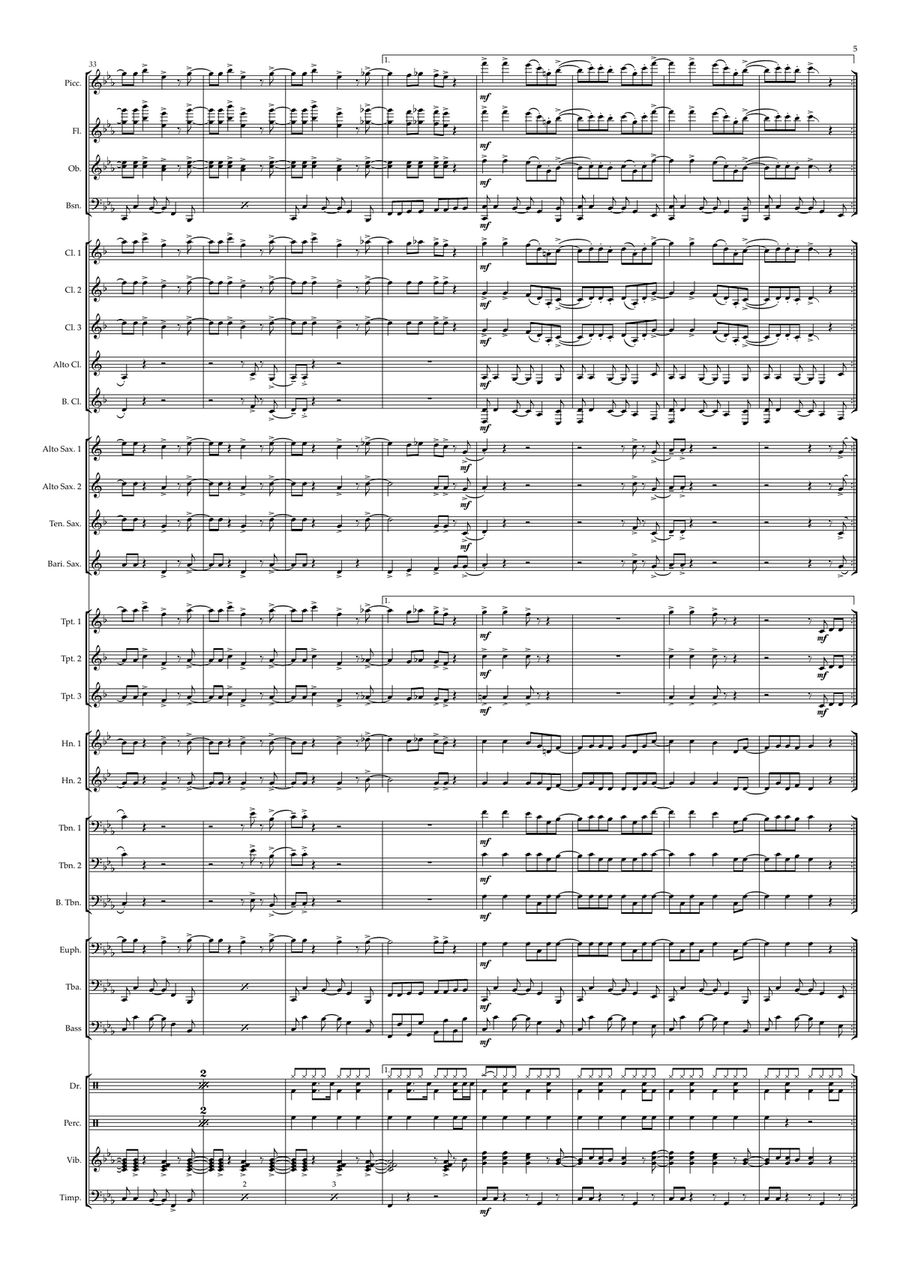 Moving On Up Concert Band scores gallery preview page 5