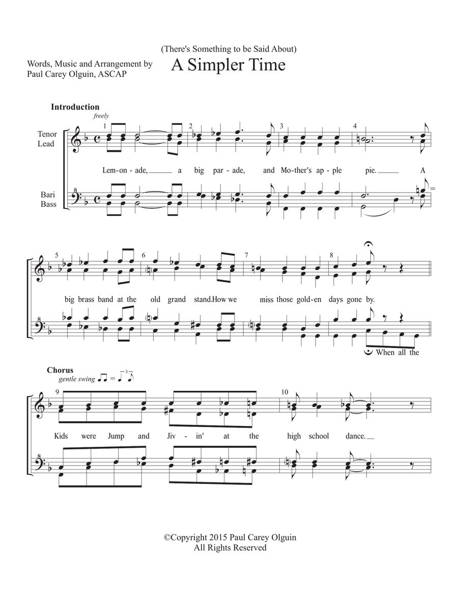 (There's Something to Be Said About) A Simpler Time SSAA scores gallery preview page 1