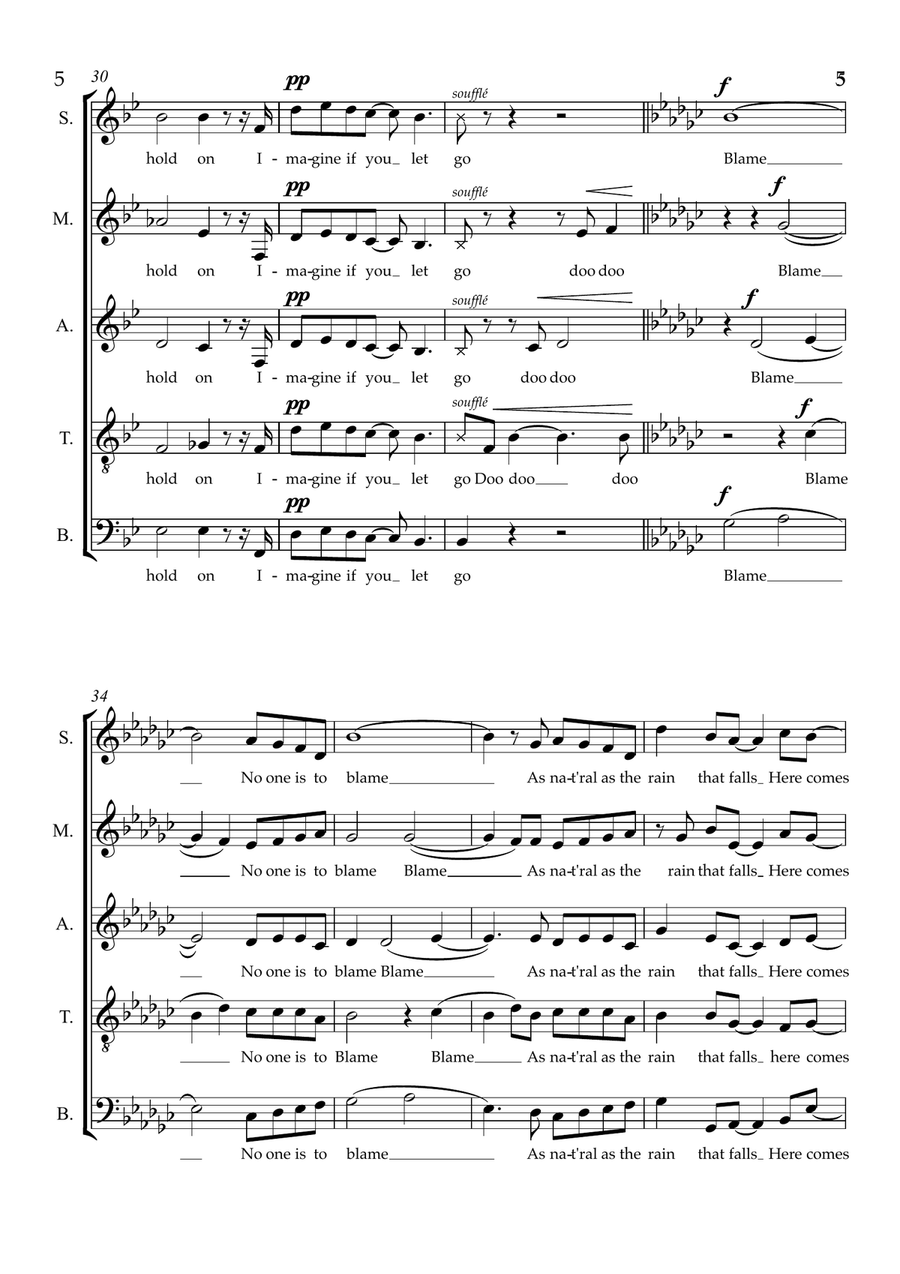 Theme From The Flood Theme From The Flood Divisi scores gallery preview page 5