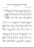 Drink To Me Only With Thine Eyes - Bassoon & Piano in C Major With Lyrics & Chords