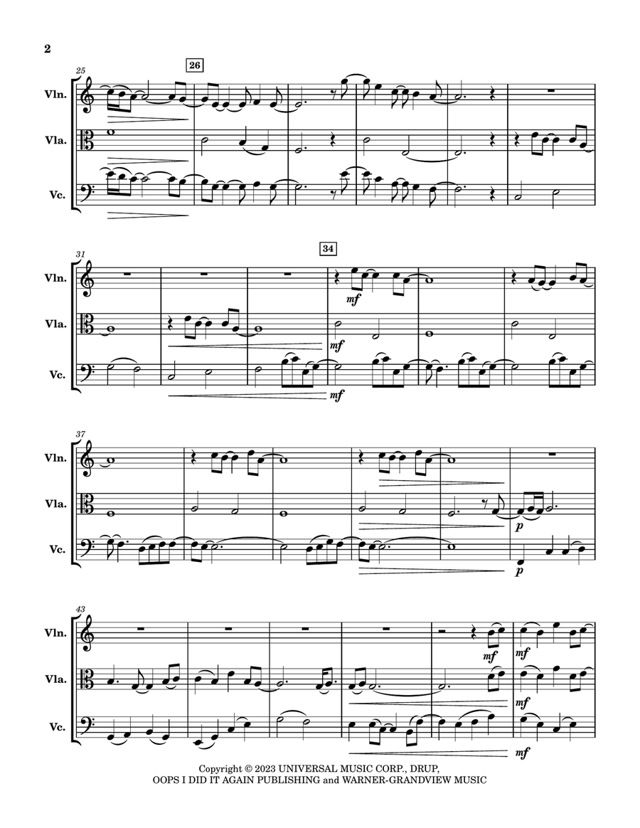 What Was I Made For? What Was I Made For? String Trio scores gallery preview page 2