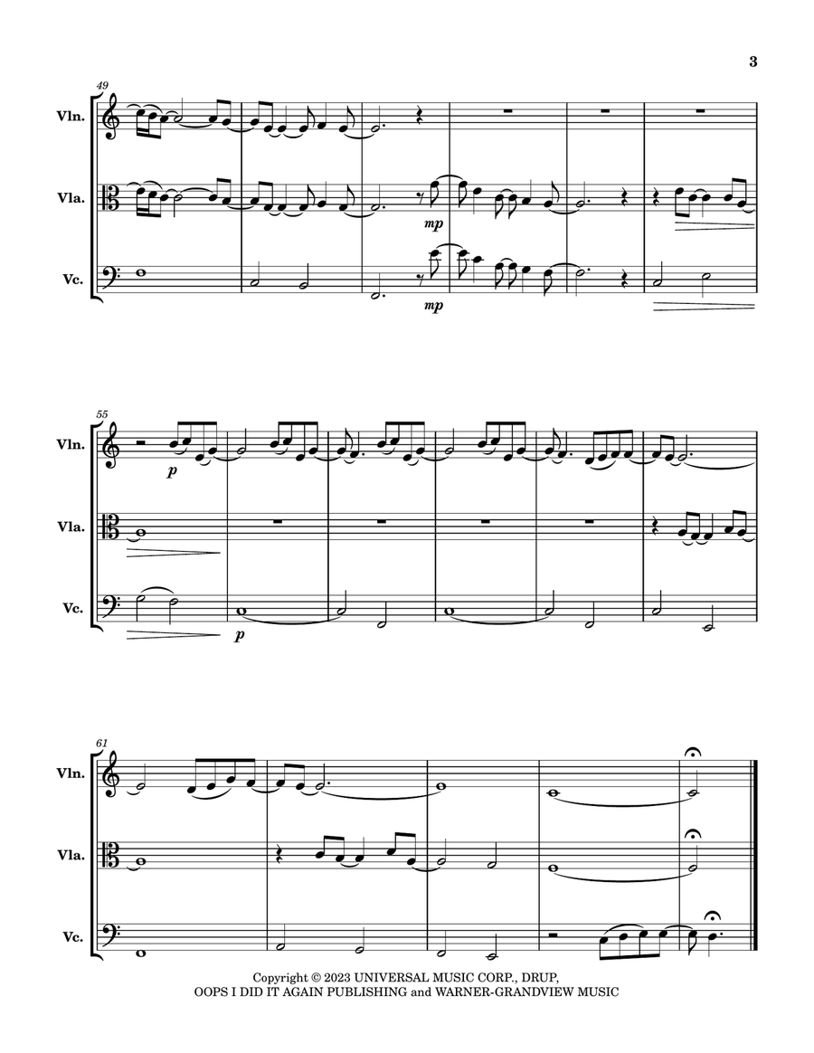 What Was I Made For? What Was I Made For? String Trio scores gallery preview page 3