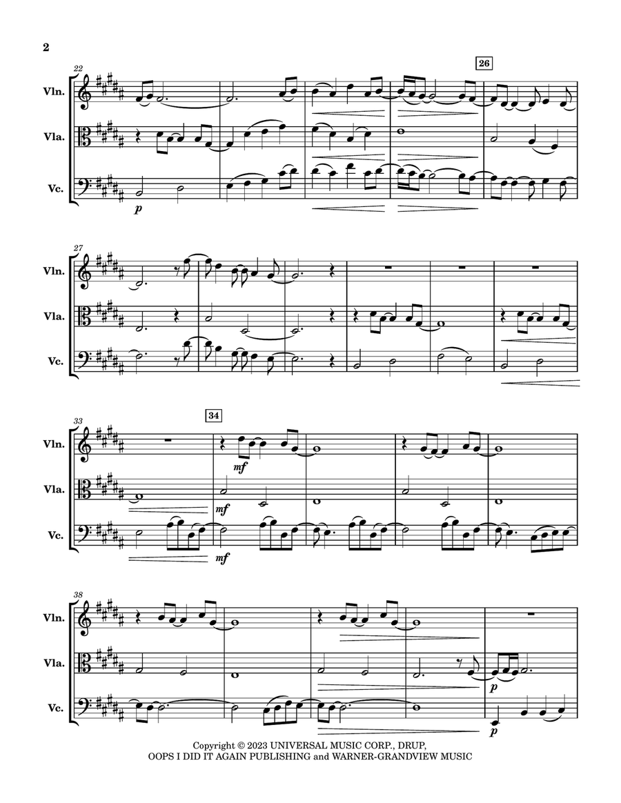 What Was I Made For? What Was I Made For? String Trio scores gallery preview page 2