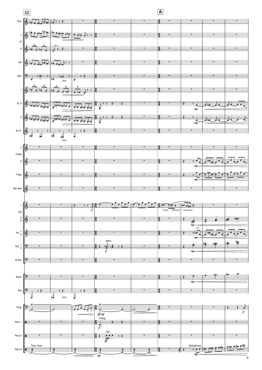 Conflict for Concert Band Concert Band scores gallery preview page 3