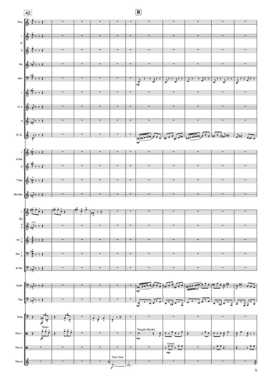 Conflict for Concert Band Concert Band scores gallery preview page 5
