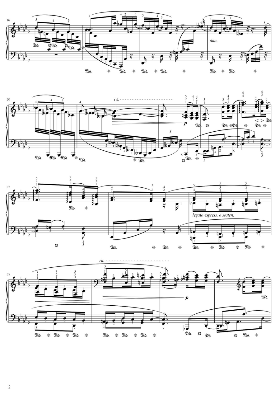 Intermezzo Op.117 No.2 - Johannes Brahms Piano Solo scores gallery preview page 2