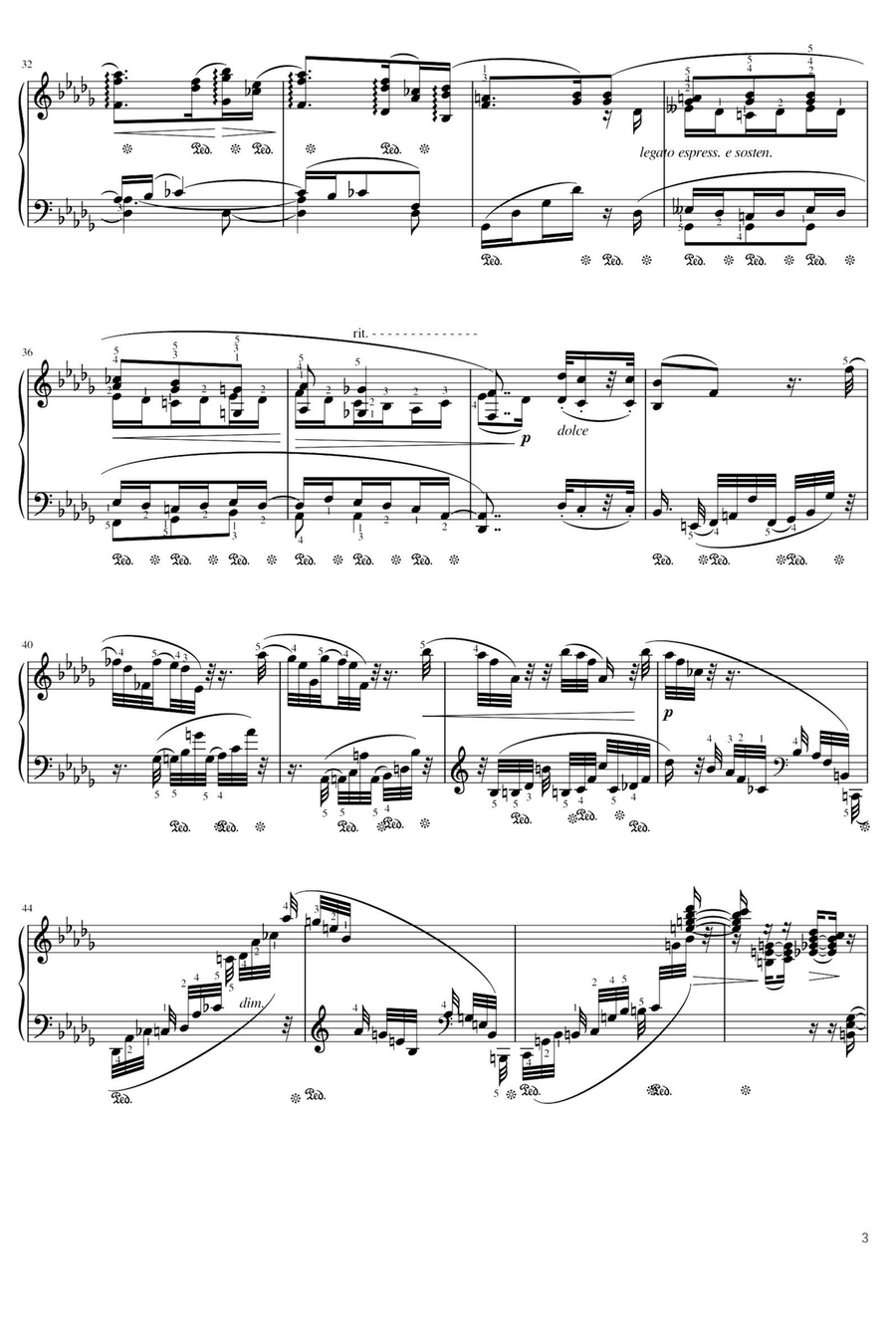 Intermezzo Op.117 No.2 - Johannes Brahms Piano Solo scores gallery preview page 3