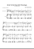 Drink To Me Only With Thine Eyes - Clarinet & Piano in G Major With Lyrics & Chords