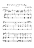 Drink To Me Only With Thine Eyes - Flute & Piano in G Major With Lyrics & Chords