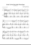 Drink To Me Only With Thine Eyes - Oboe & Piano in C Major With Lyrics & Chords