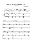 Drink To Me Only With Thine Eyes - Oboe & Piano in E Major With Lyrics & Chords
