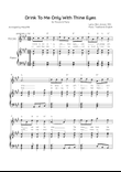 Drink To Me Only With Thine Eyes - Piccolo & Piano in A Major With Lyrics & Chords