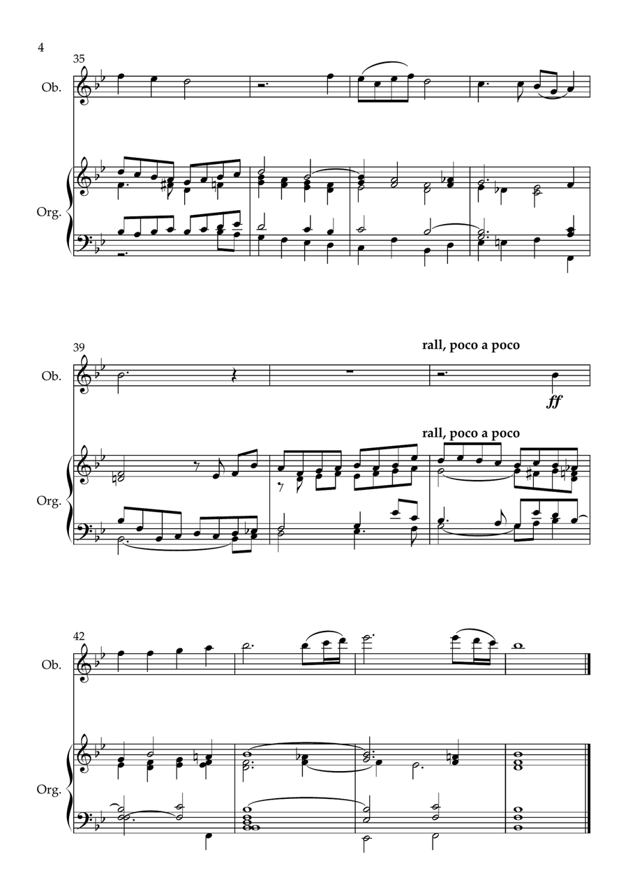 St. Theodulph, for Oboe and Organ Organ scores gallery preview page 4