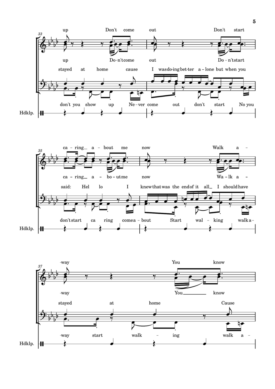 Medley: Don't Start Now with Break My Heart, Levitating, and Dance The Night SSAA scores gallery preview page 5